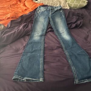 Miss Me Dark Blue Flare Jeans